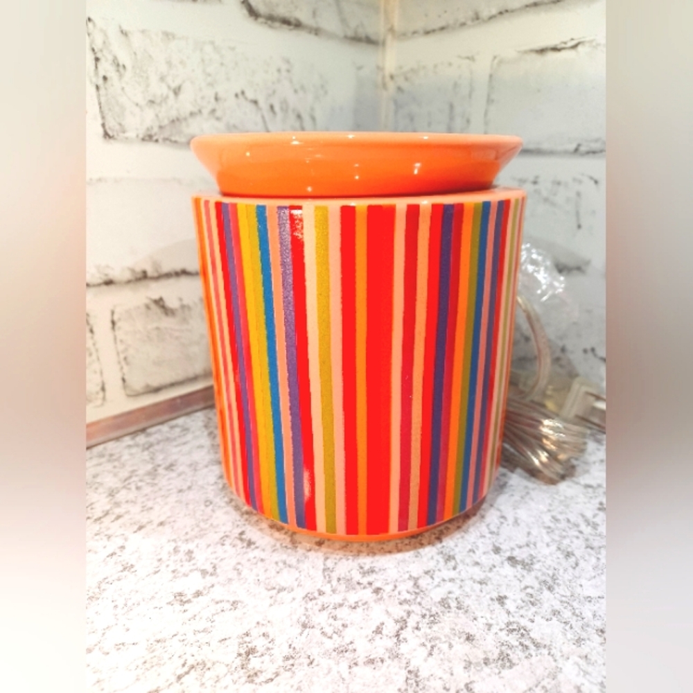 Pink Zebra Colorful Stripes sprinkles Simmer Pot Wax Warmer vintage candy colors